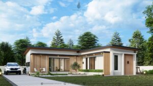 Picture of L-Shaped Contemporary Home Plan with Impressive Views 
