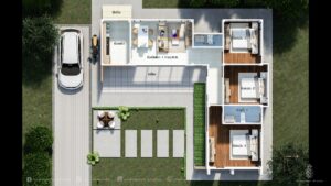 Picture of L-Shaped Contemporary Home Plan with Impressive Views 